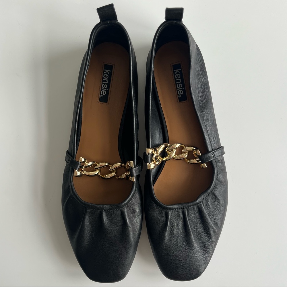Gold Chain Ballet Flats